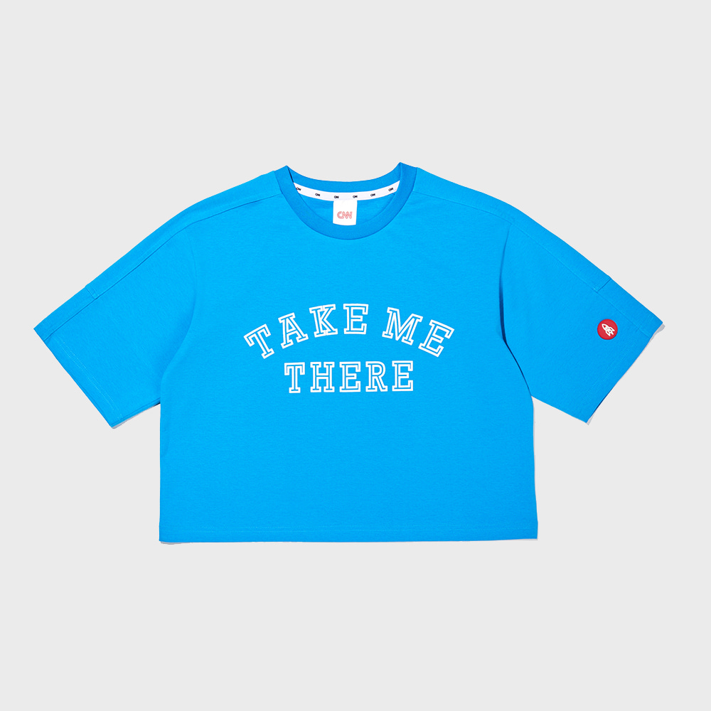 GBS WOMENS TAKE ME THERE CROPPED T-SHIRT BLUE