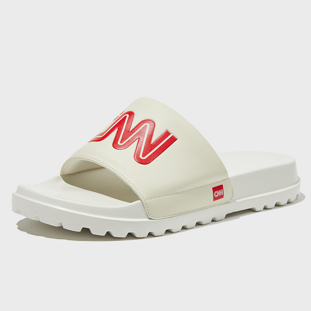 STYLE CNN COMFY BOUNCE SLIDE IVORY/RED