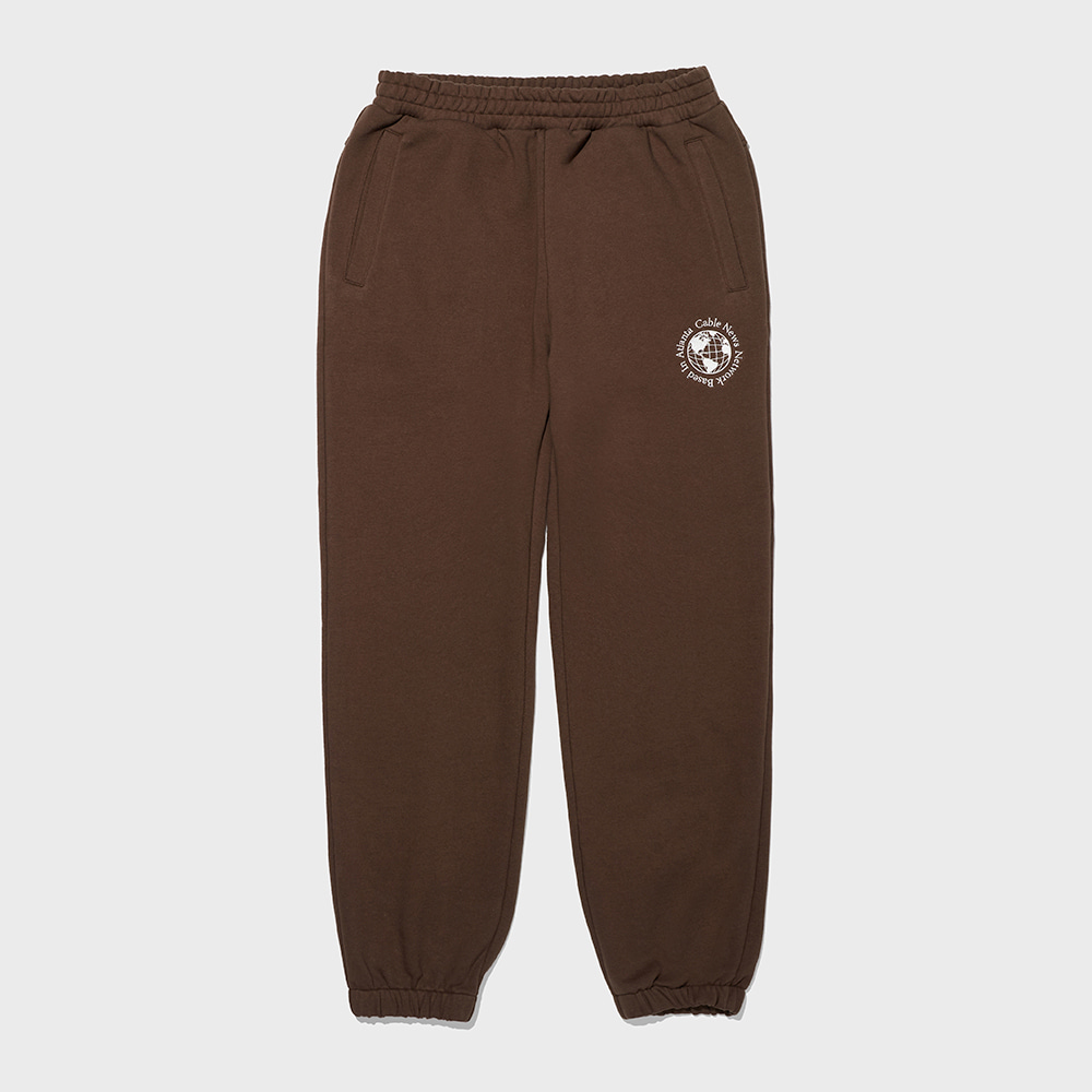 STYLE EARTH JOGGER SWEAT PANTS BROWN
