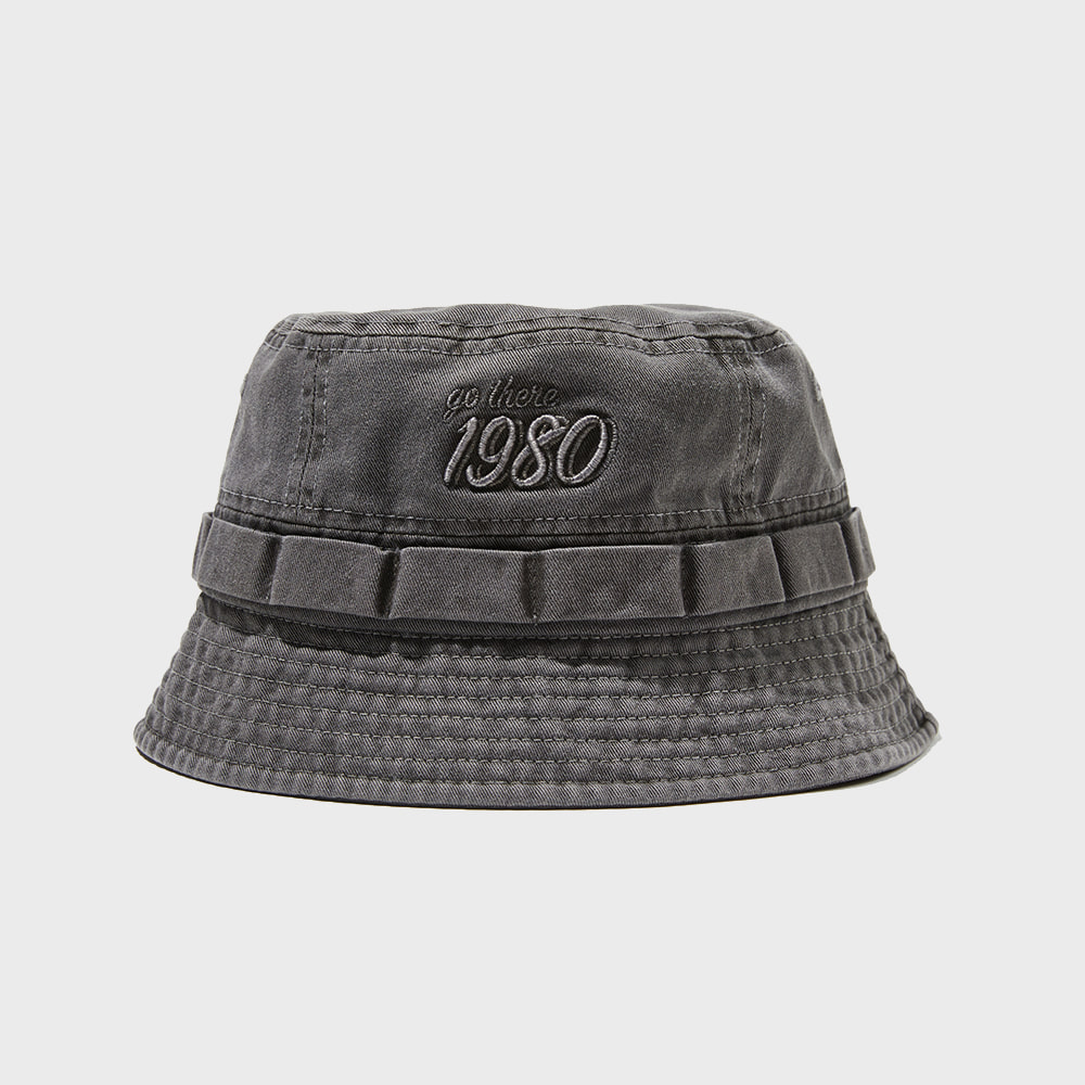 STYLE go there BUCKET HAT BLACK