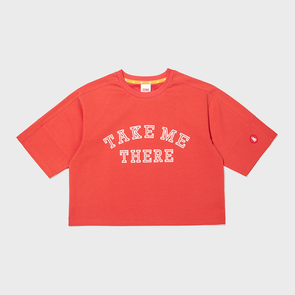 GBS WOMENS TAKE ME THERE CROPPED T-SHIRT RED