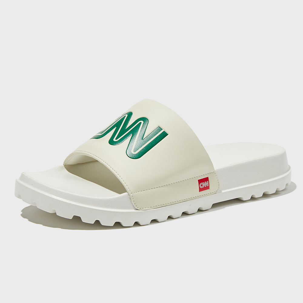 STYLE CNN COMFY BOUNCE SLIDE IVORY/GREEN