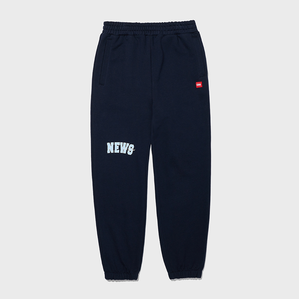 STYLE NEWS GRAPHIC SWEAT PANTS NAVY