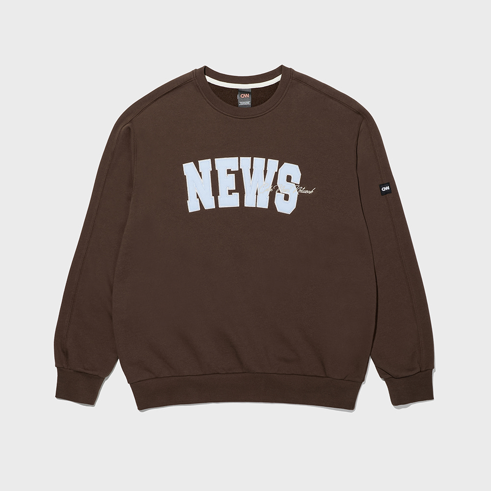 STYLE NEWS GRAPHIC SWEAT SHIRTS BROWN