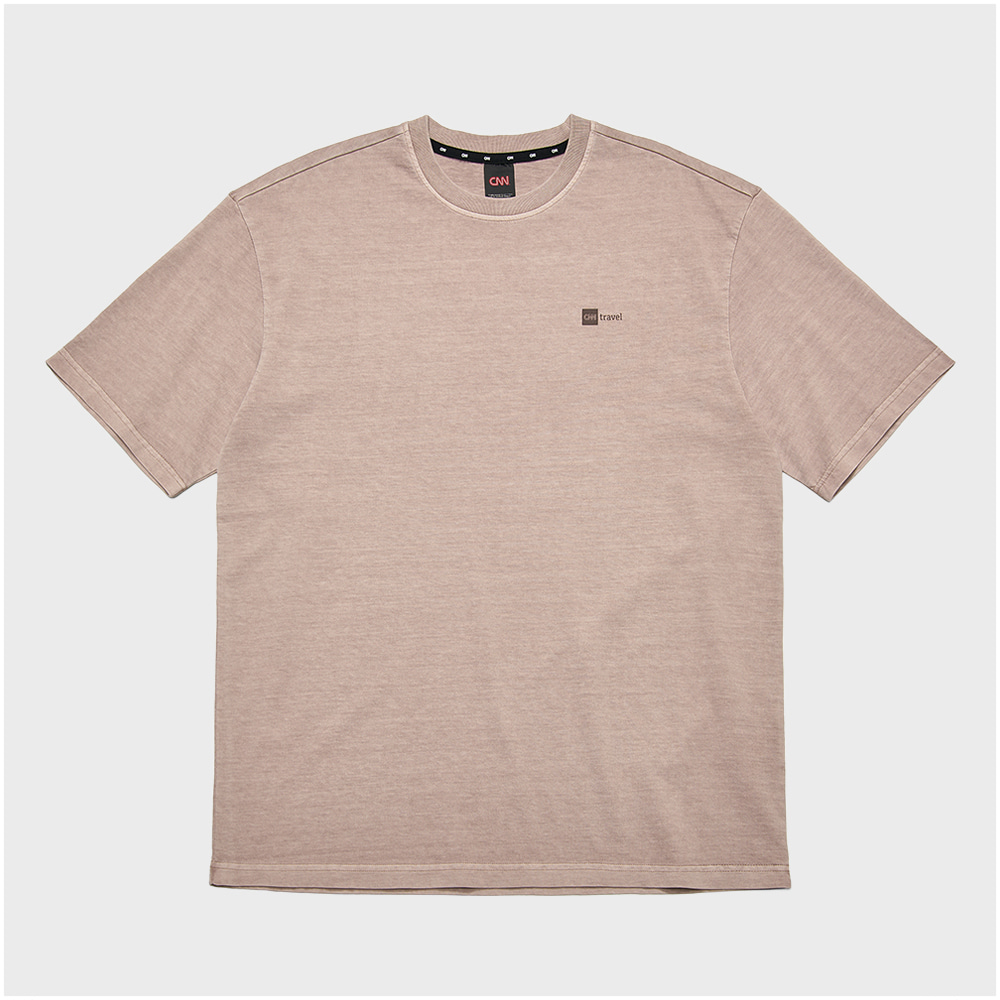 [ONLINE EXCLUSIVE] TRAVEL DYING GRAPHIC T-SHIRT GREY BEIGE
