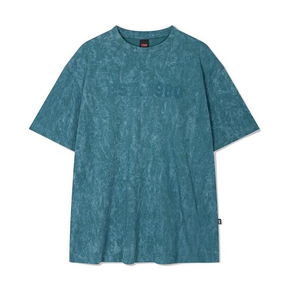트래블 1980 빈티지 워싱 반팔 티셔츠 BLUE